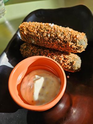Spinach croquettes at The Green Affair - Saldanha in Lisbon