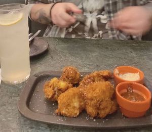 Cauliflower wings starter at The Green Affair - Saldanha in Lisbon