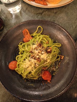 Pasta al pesto at The Green Affair - Saldanha in Lisbon