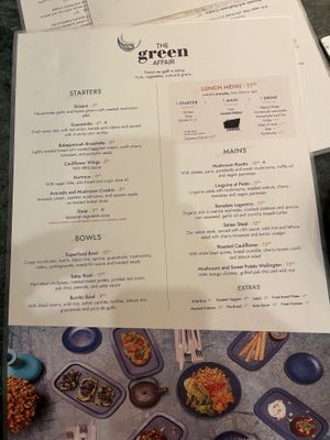 Menu 1/2  at The Green Affair - Saldanha in Lisbon