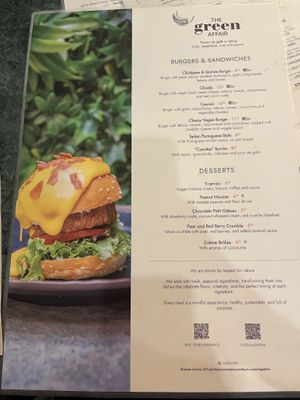 Menu 2/2  at The Green Affair - Saldanha in Lisbon