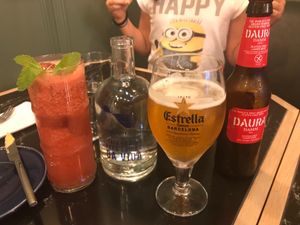 Sumo de melancia, água e cerveja  at The Green Affair - Saldanha in Lisbon