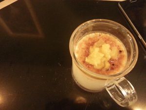 Coconut crème brûlée at The Green Affair - Saldanha in Lisbon