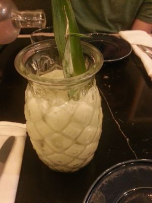 vegan cocktail with coconut milk at The Green Affair - Saldanha in Lisbon