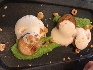 Mushroom “scallops" at The Green Affair - Saldanha in Lisbon