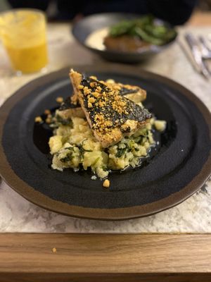 Traditional Portuguese dish  at The Green Affair - Saldanha in Lisbon