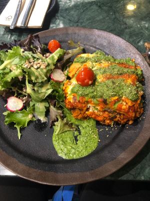 delicious lasagna at The Green Affair - Saldanha in Lisbon