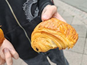 Vegan pain au chocolat, great at Patisserie Chocolaterie Peigné in Lille