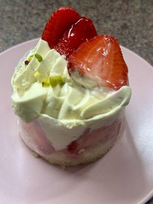 Strawberry pastry  at Patisserie Chocolaterie Peigné in Lille