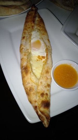 Hachapuri-freshly baked at Zeytun in Hoi An
