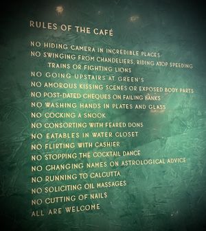 House rules  at Dishoom - Covent Garden in London