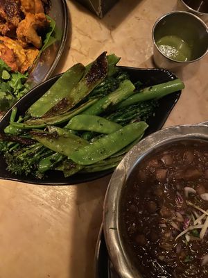 plate of greens  at Dishoom - Covent Garden in London
