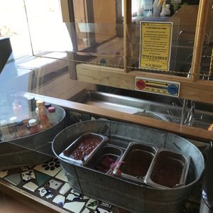 Salsa bar at El El Frijoles in Sargentville