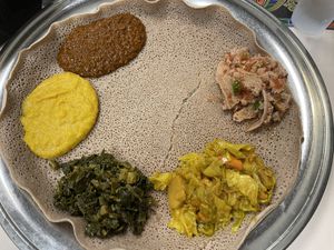 Veggie combo - lots of food  at Zeni in San Jose