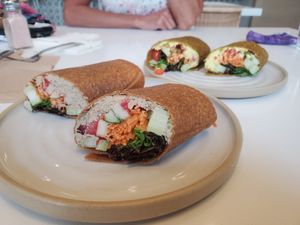 Rawko in front and eggless in back at Rawk Star Cafe in St Petersburg