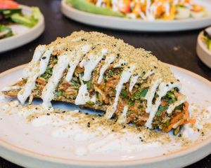 Raw Pizza Slice at Rawk Star Cafe in St Petersburg