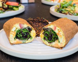 Eggless on Basil Wrap at Rawk Star Cafe in St Petersburg
