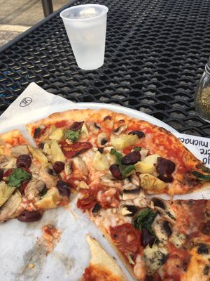 We couldn’t wait to take a picture! at Fire Crust Pizza in Rochester