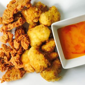 Salty chicken and cauliflower bites  at Padmanadi in Edmonton