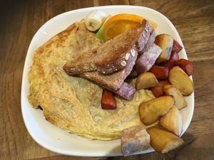 Vegan omelette  at Padmanadi in Edmonton