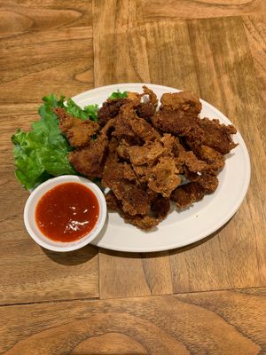 Crispy chikin at Padmanadi in Edmonton