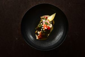 Dolmades with Taratoor Sauce at Nevedya in Upwey