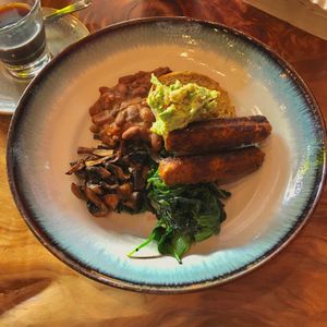 The Sausage and Beans at Nevedya in Upwey