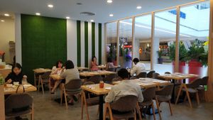 restaurant interior at Green Ba - Marina Sq in Central Singapore