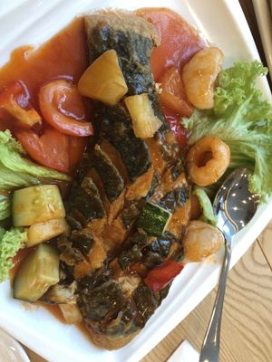 Sweet and Sour Fish at Green Ba - Marina Sq in Central Singapore