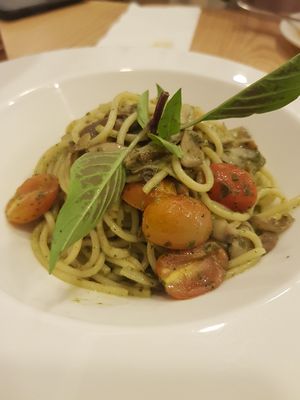 Pesto pasta at Green Ba - Marina Sq in Central Singapore