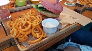 Vegan burger at Pistache in Valkenburg