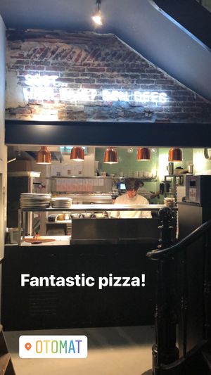 View to the kitchen  at Otomat in Ghent