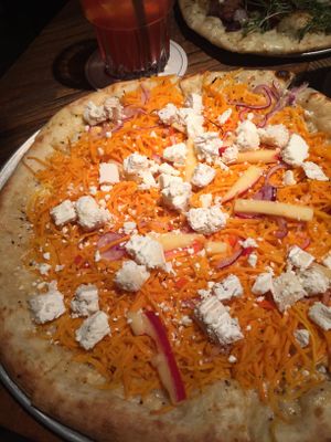 pumpkin pizza at Otomat in Ghent