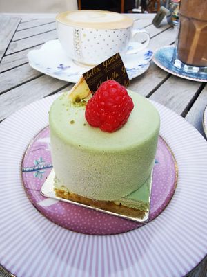 Pistache pastry. Amazing 😍 at Isabella Glutenfreie Patisserie in Aachen