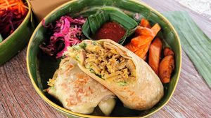 Jerusalem Mix wrap at Earth Cafe and Market in Seminyak