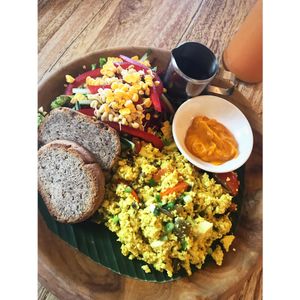 Tofu scramble  at Earth Cafe and Market in Seminyak