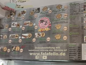 Karte at Falafello in Halle