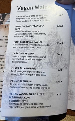 Main menu May’26  at Da Vinci Italian Restaurant in Aberdeen