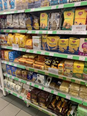 Gluten free section at Agraria Koper in Koper