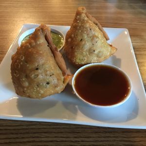 Samosas!! at Monsoon Himalayan Cuisine in Half Moon Bay