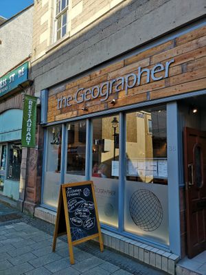 Outside the Geographer at The Geographer in Fort William