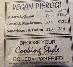 Highlight of vegan menu at Pierogies House in Morristown