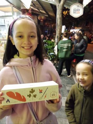 With Sandwich Box. at Banh Mi 25 in Hanoi