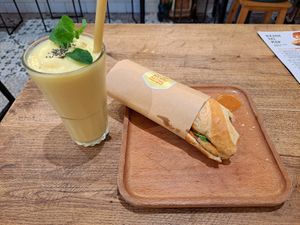 Good vegetarian/vegan food. Nice for a light meal. Recommend trying once at Banh Mi 25 in Hanoi