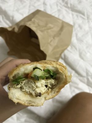 Tofu banh mi at Banh Mi 25 in Hanoi