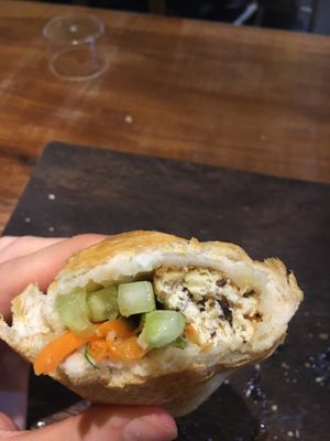 Vegan Banh Mi with Tofu (30,000VND) at Banh Mi 25 in Hanoi
