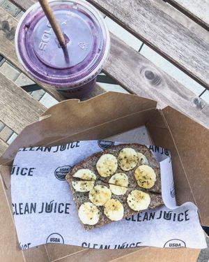 The Almond Toast- Maple in place of honey  at Clean Juice in Fort Mill