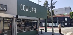 Outside at Cow Cafe in Los Angeles