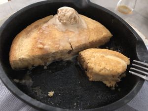 Pancake with ice cream at Vegimo 野菜食堂 in Hiroshima