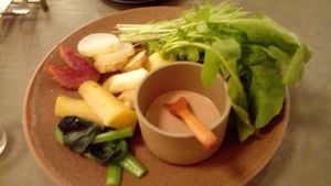 Seasonal vegetables at Vegimo 野菜食堂 in Hiroshima